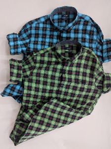 Blue & Green Checks Shirts