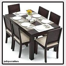 6 Seat Solid Wood Dining Set