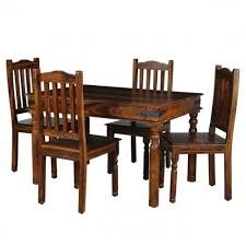 Four Seater Wooden Dining Table Set