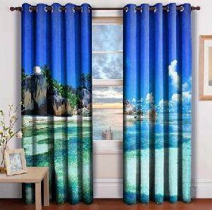Beach Print Curtain