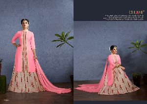 Pink Satin Salwar Kameez