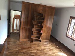 Dark Brown Solid Wooden Flooring