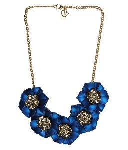 Chickraft Blue Floral Design Necklace(24807)