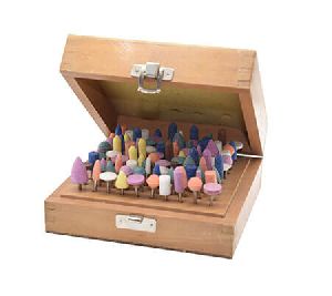 Abrasive Mounted Point Set with Wooden Box
