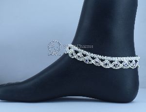 Latest Designer Silver Anklets
