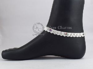 Ethinic Die Silver Anklets
