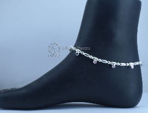 Rope Silver Anklets