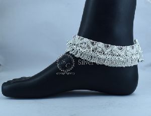 Wedding Gola Silver Anklets