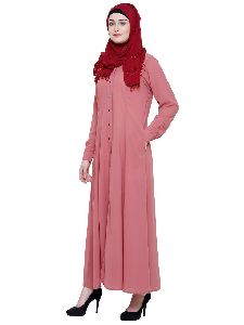 pink Abaya with flare