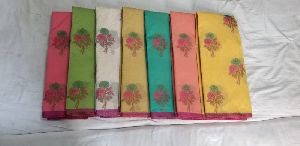 Flower Design Cotton Sarees