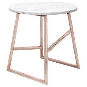 Marble Top Iron Round Table
