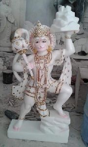 Colored Marble Hanuman Statue