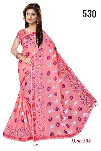 Womens Georgette Fancy Border Rajasthani Bandhani Saree