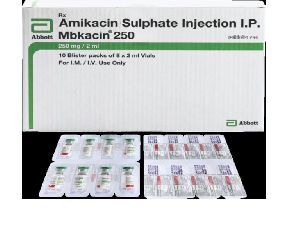 Amikacin Sulphate Injection IP 250 mg / 2 ml