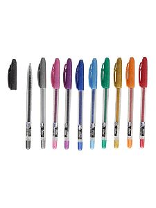 LINC Metallic Glitter Gel Pens (Pack of 10)