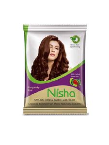 Nisha Burgundy Red Hair Color 15g (Pack of 6) with brush