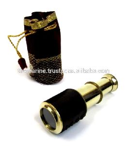 Brass Retractable Telescope with Pouch
