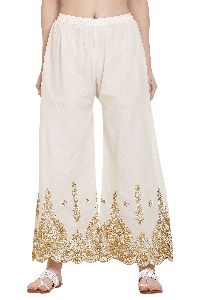 Ladies Chikan Palazzo pants