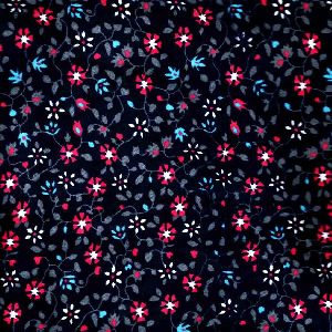 Flower print velvet fabric