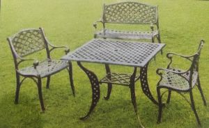Aluminium Cast Chair Table Set (715 Grey)
