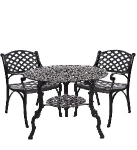 Aluminium Cast Chair Table Set (719 Grey)