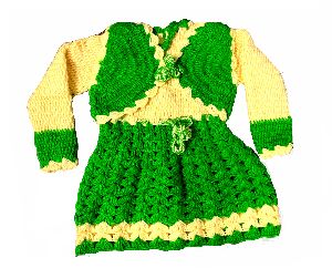 Cute hand - knitted frock
