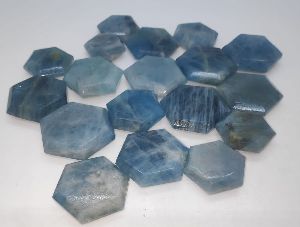 Aquamarine Stone Flat Hexa