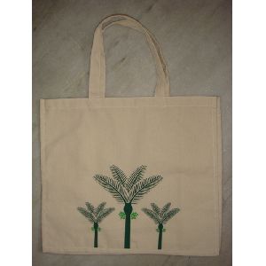 Cotton shopping bag with self handle