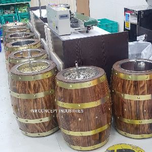 Super Market Wooden Drums For Rice storage