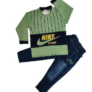 Boys Cotton T Shirt and Jeans Set