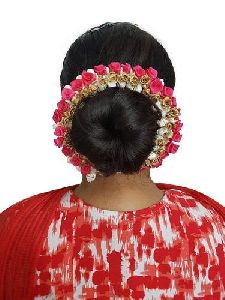 Fluto-juda-flowers-hair-accessories-flowers-gajra-for-women-28pink