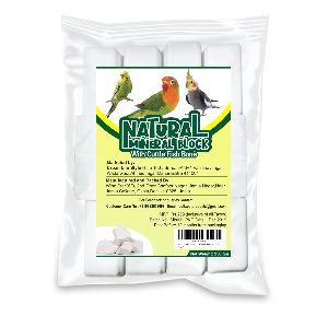 Boltz Natural Mineral Block with Cuttlefish Bone for Birds(250 gm)