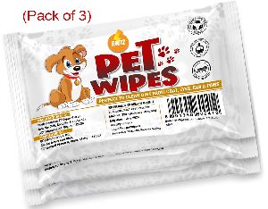 Boltz Pet Wipes/Grooming Wipes for Dogs, Cats,No Fragrance (Pack of 3),75 Count