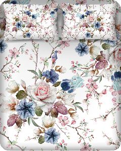 MODAHOME Digital Print Bedsheet 300 TC 100% Premium Cotton Gau