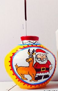 hand painted christmas pots