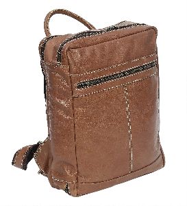 Genuine Leather Brown Laptop Backpack 15.6 Inch Laptop Notebook Bag for Men &amp;amp;amp;amp; Women