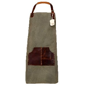 Leather Apron for Men and Women with Leather Pocket Welding Hairstylist Tool Chef Kitchen Apron