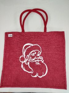 . . PRINTED CHRISTMAS JUTE BAG . .