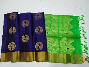 pure handloom kanchipuram soft silks butta silk