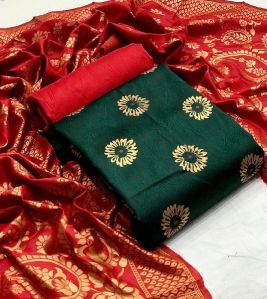 BANARASI SILK Dress Materials, For Making Ladies Garments, Feature : Attractive Designs, Comfortable