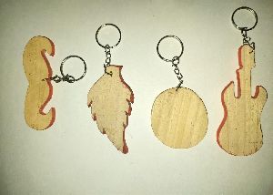 Wooden Key Rings Gift Set (4 Pieces)