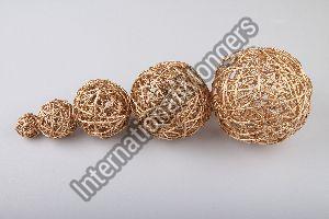 Handmade Golden Decorative Balls