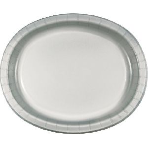 Oval Silver Paper Plates