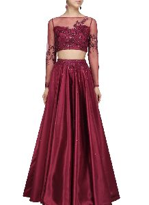 Satin Lehenga Dress Material