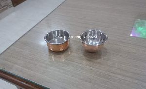 Copper Steel Serving Bowl