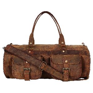Genuine Buffalo Leather Duffel Travel GYM Luggage Bag