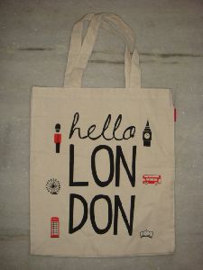 Cotton shopping bags with self handles