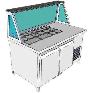 Silver Stainless Steel Cold Bain Marie