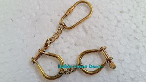 Brass Handcuff Keychain