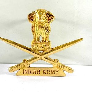 Brass Indian Army Logo
